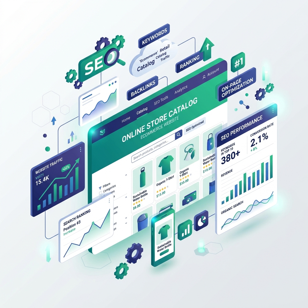 SEO Catalog Website Illustration